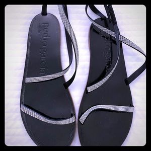 Pedro Garcia Swarovski Crystal Strap Sandals